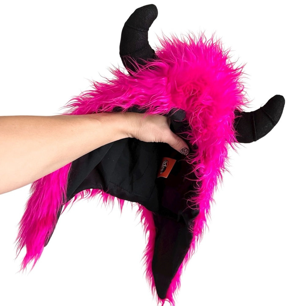 ELOPE Adult Halloween Costume Laplander Monster Hat Minotaur Pink Furry OS